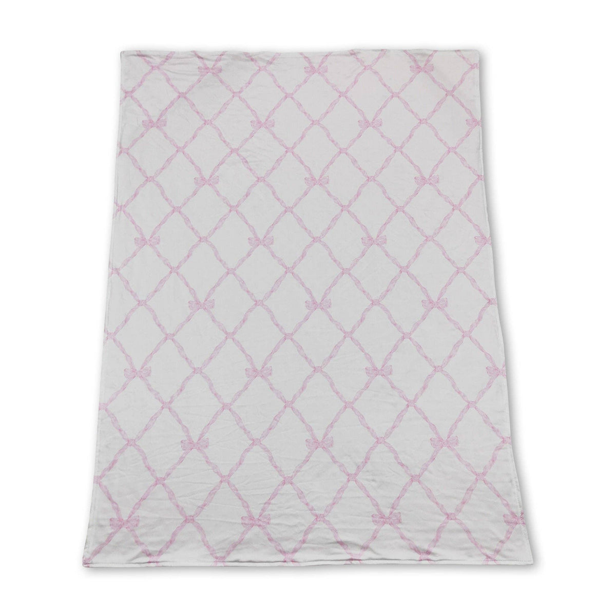 Pink bow baby girls blankets Yawoo Garments