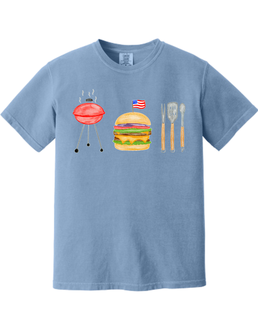 BBQ and Burgers America Comfort Colors T-Shirt Gallery 334