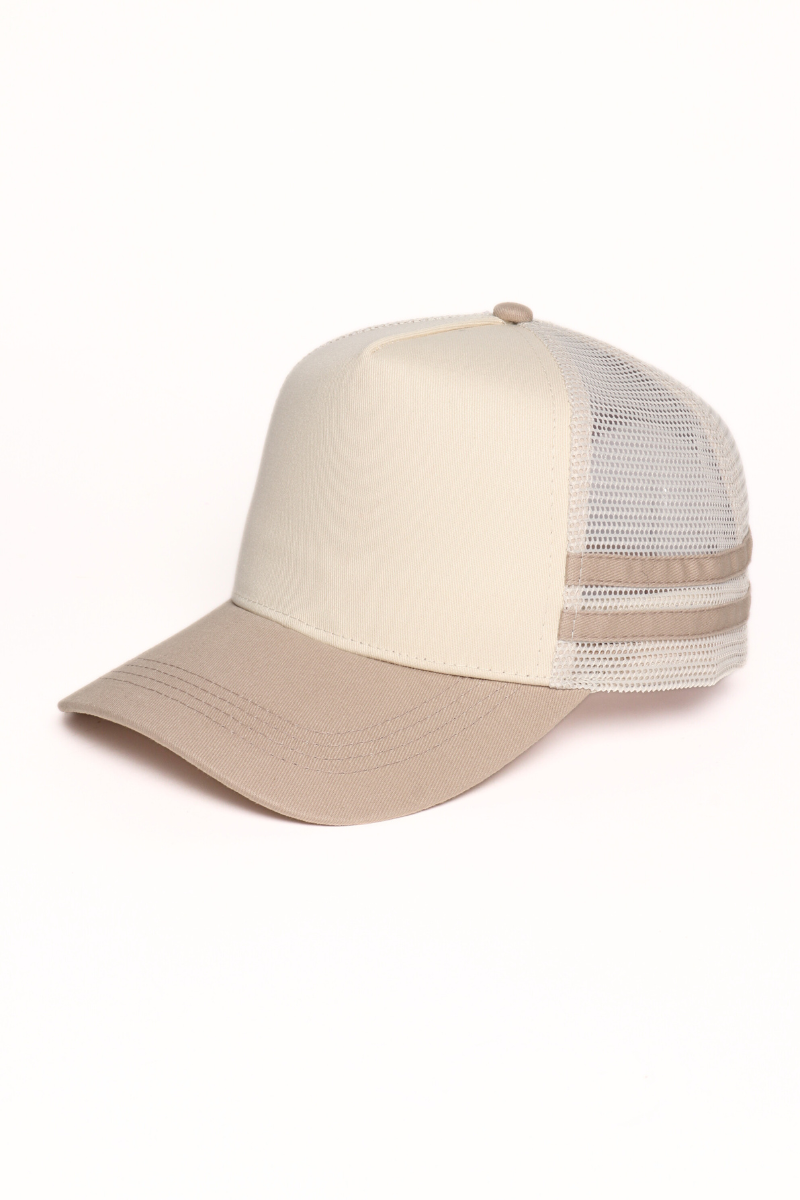 Retro Stripe Mesh Trucker Cap David And Young