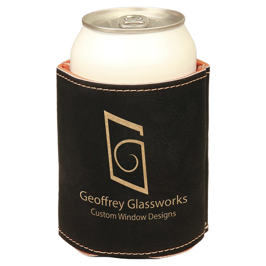 Customized Leatherette Beverage Holders- Regular Can Size