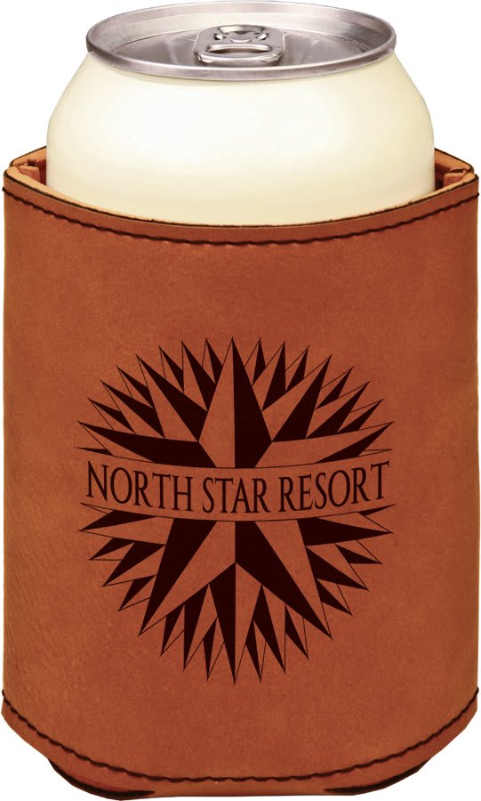 Customized Leatherette Beverage Holders- Regular Can Size