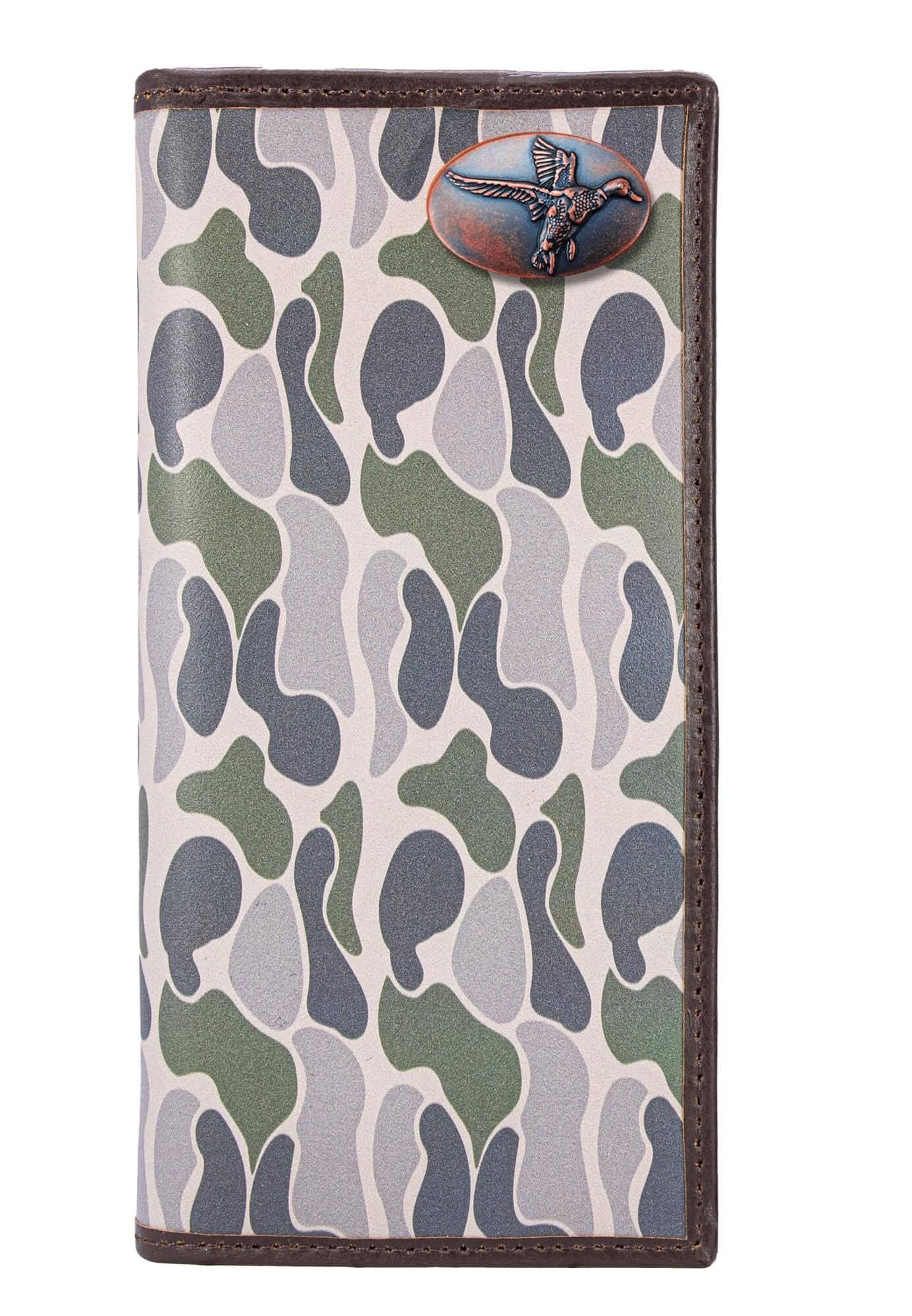 Mallard Men's Secretary Old School Camo Leather Wallet.