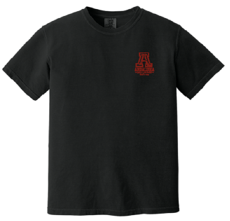 Andalusia Bulldogs Block A Tee - Black, front