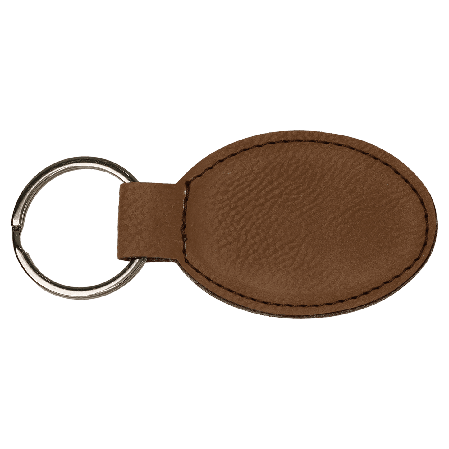 Customized Leatherette Oval Keychains