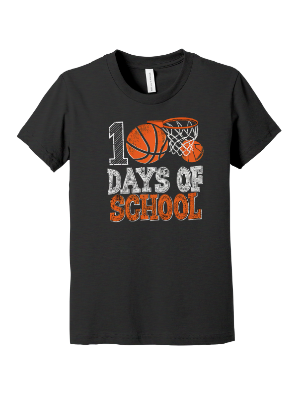 100 Days of Schoo-l Basketball Youth & Toddler T-Shirt Gallery 334