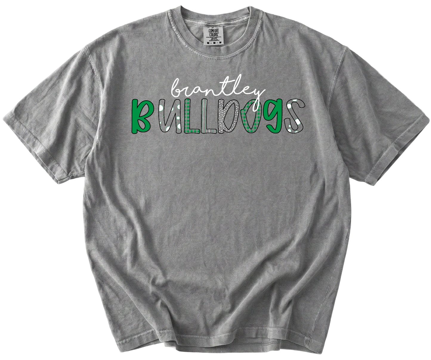 Brantley Bulldogs Pattern Comfort Colors Tee Gallery 334