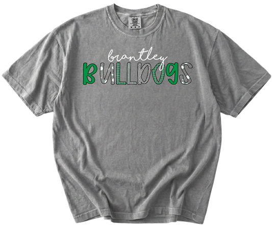 Brantley Bulldogs Pattern Comfort Colors Tee Gallery 334