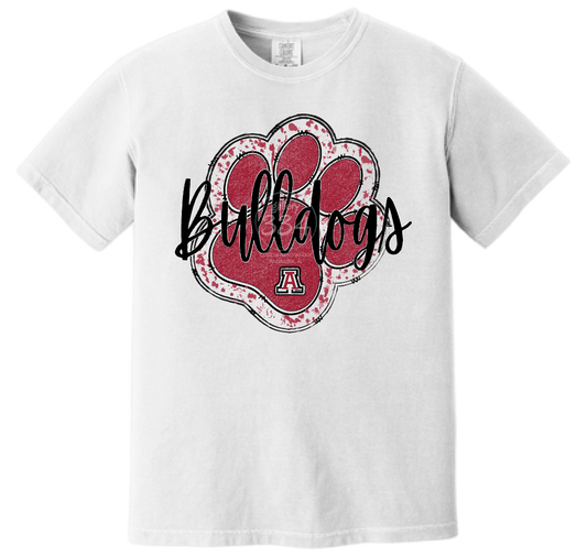 Andalusia Bulldog Paw Print T-Shirt Gallery 334