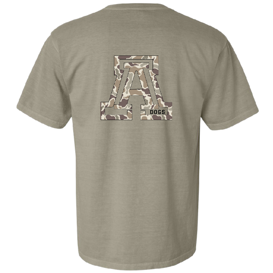 Andalusia Bulldogs Camo A Tee - Sandstone, back design