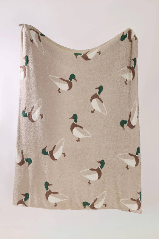 Lux Mallard Throw Blanket | Ultra Soft Duck Camo Plush Blank Graphic Tees & Co.