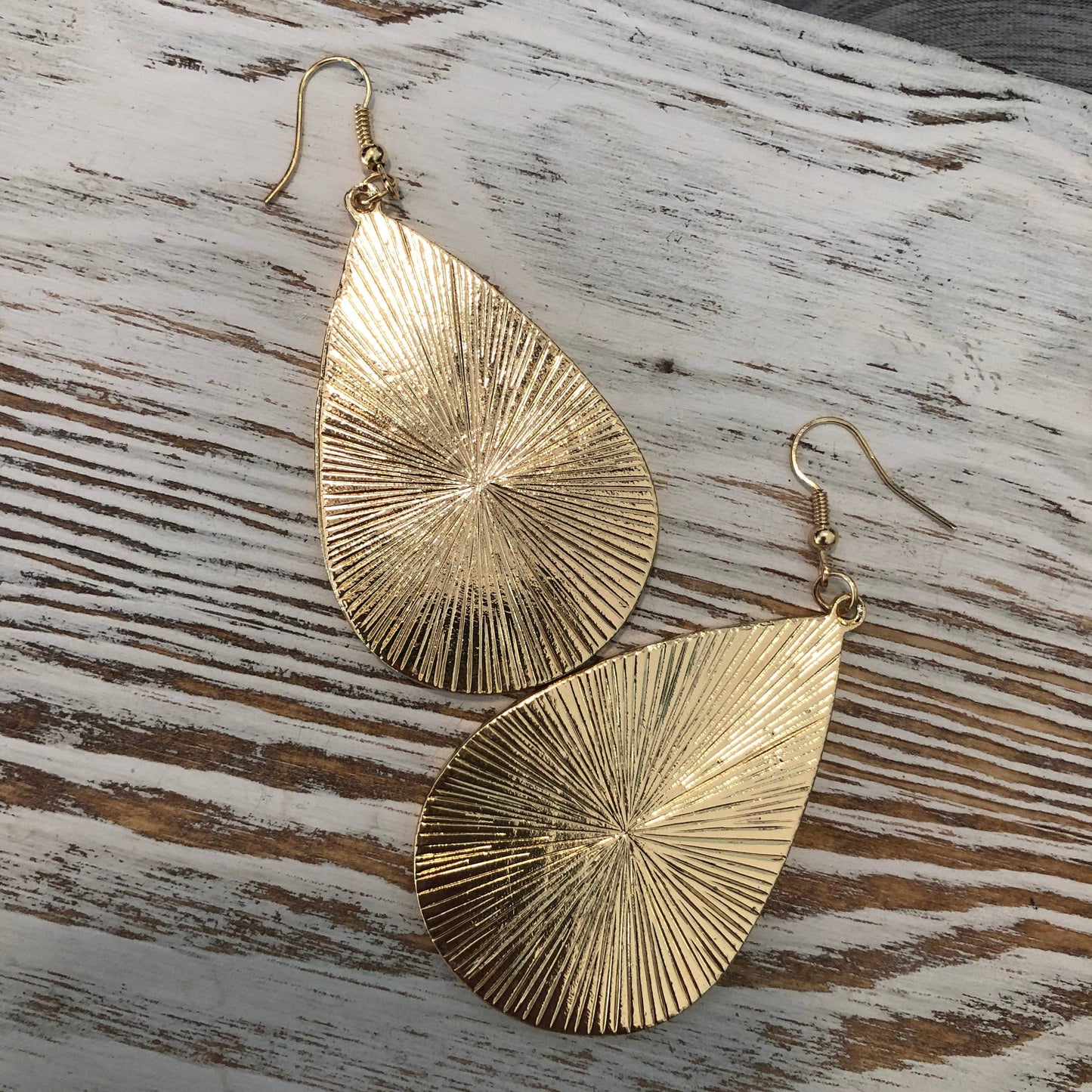 Black and White Geometric Print Leather Hanging Gold Earring Kate Tuesday Jewelry