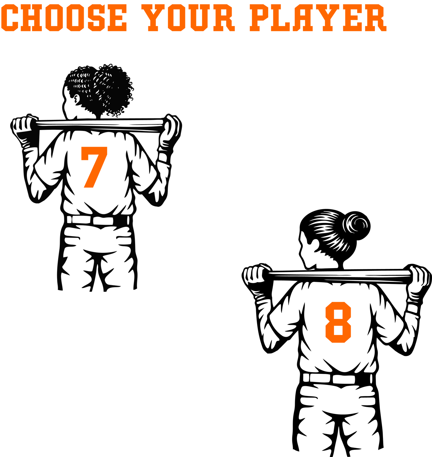 Custom Baseball & Softball Fan Sweatshirt – Choose Your Player, Team Colors & Number Gallery 334