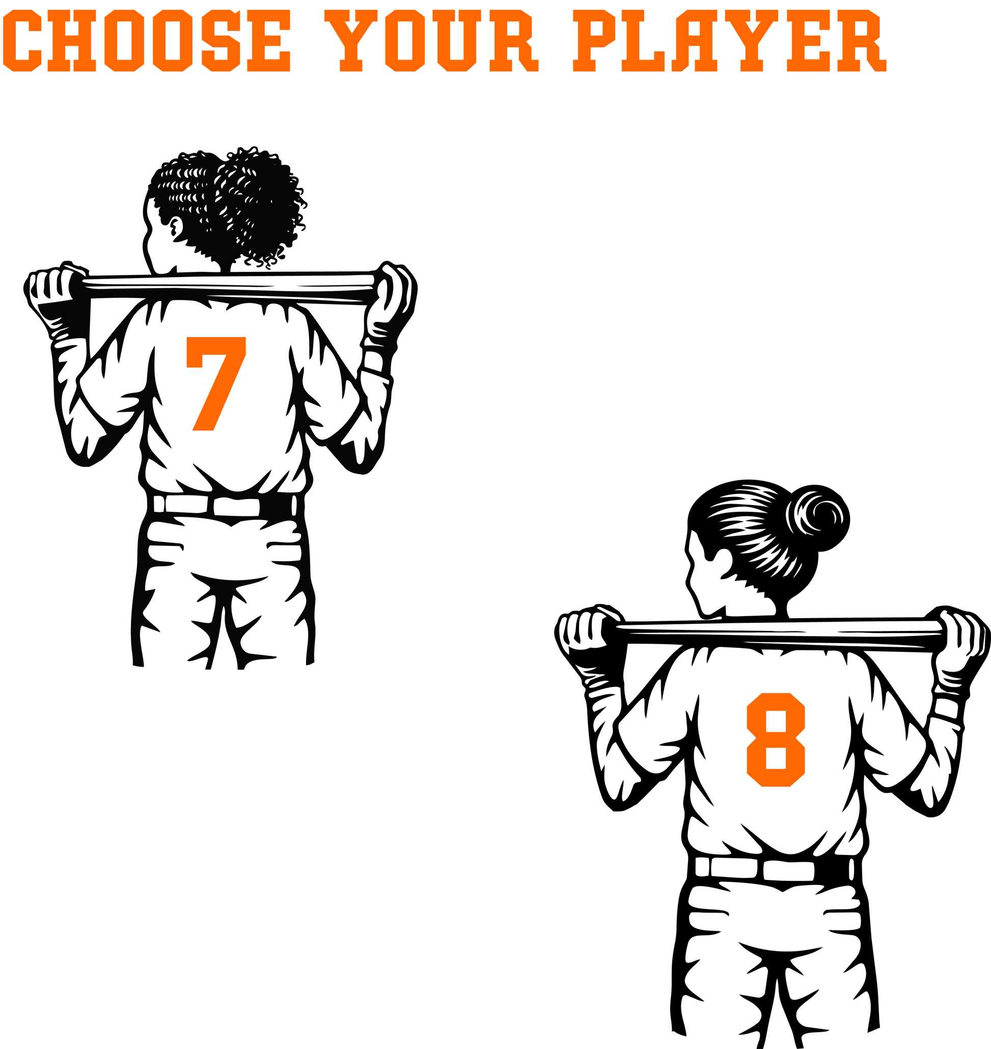 Custom Baseball & Softball Fan Sweatshirt – Choose Your Player, Team Colors & Number Gallery 334