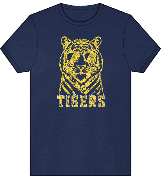 Navy Vintage Tigers Tee Gallery 334
