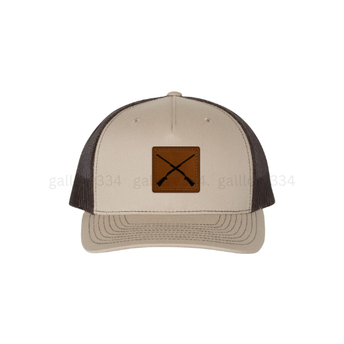 Cross guns Leather Patch Hat