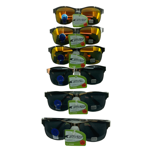 DRIVER'S EDGE SUNGLASSES 6 PACK Novelty Brands