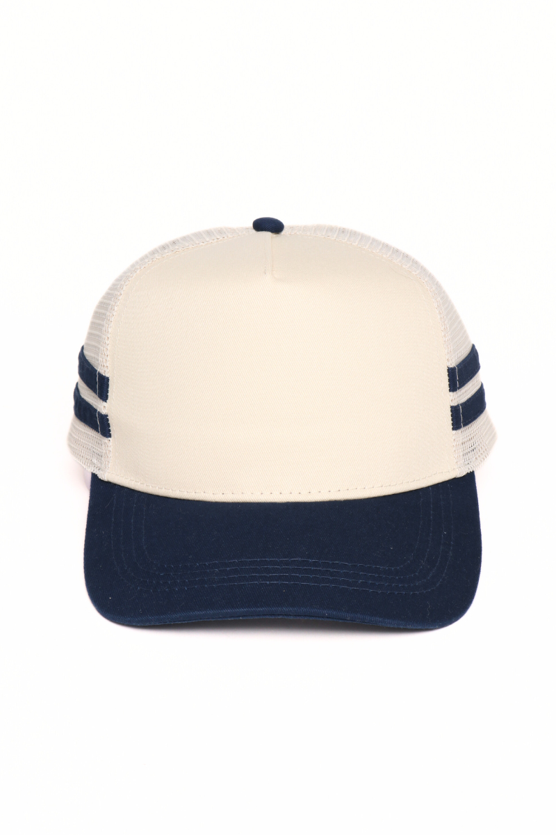 Retro Stripe Mesh Trucker Cap David And Young