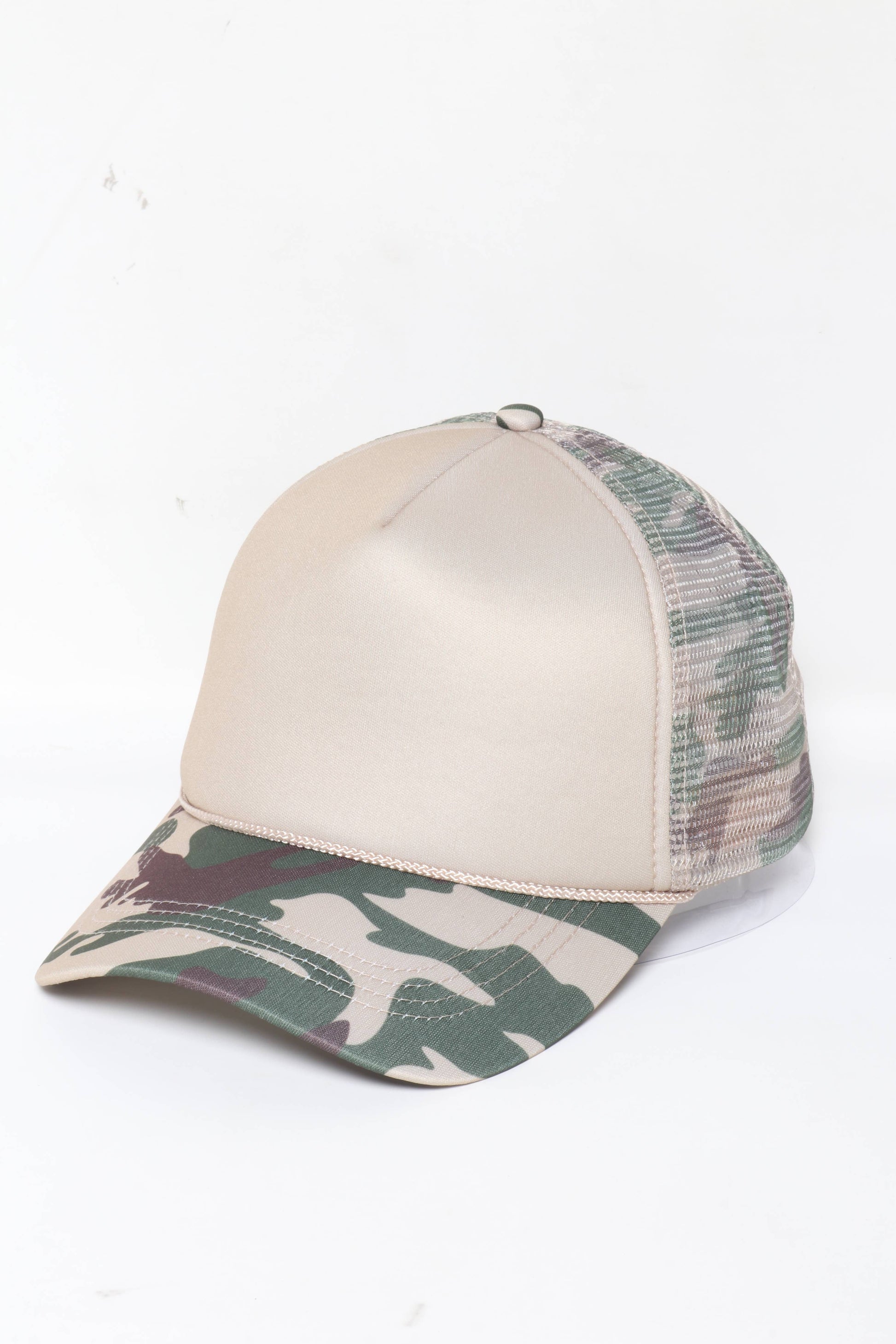 Camo Print Mesh Back Trucker Cap David And Young