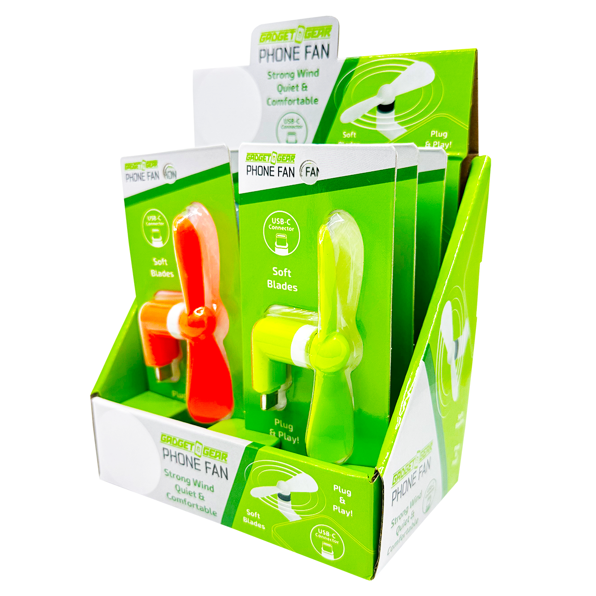 Gadget Gear USB-C Cell Phone Fan Attachment - 6/Display