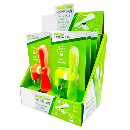 Gadget Gear USB-C Cell Phone Fan Attachment - 6/Display