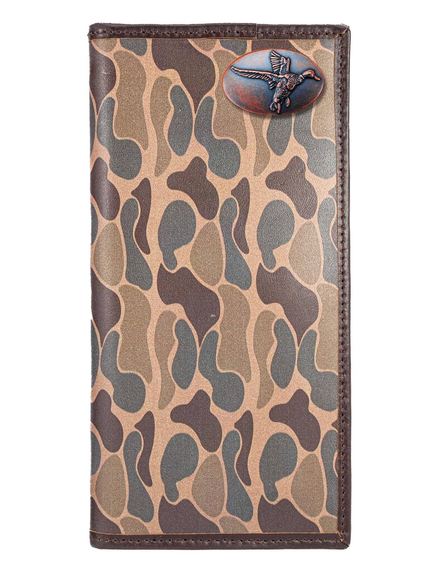 Mallard Men's Secretary Old School Camo Leather Wallet.
