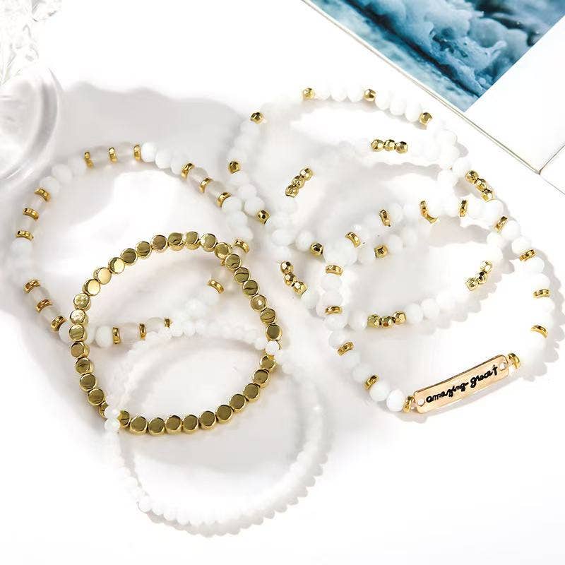 Cute Stacked Amazing Grace Bracelet for Women 2 COLORS