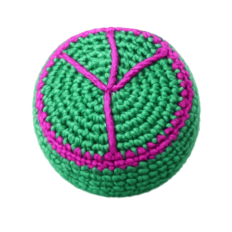 Extreme Retro Hand-Knitted Kick Pouch Footbag - 12/Display Novelty Brands
