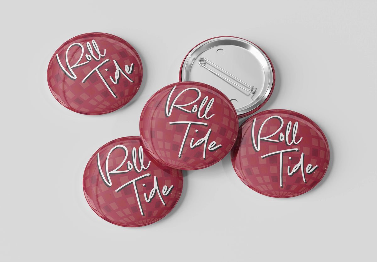 Alabama Roll Tide Disco Button Cute As A Button