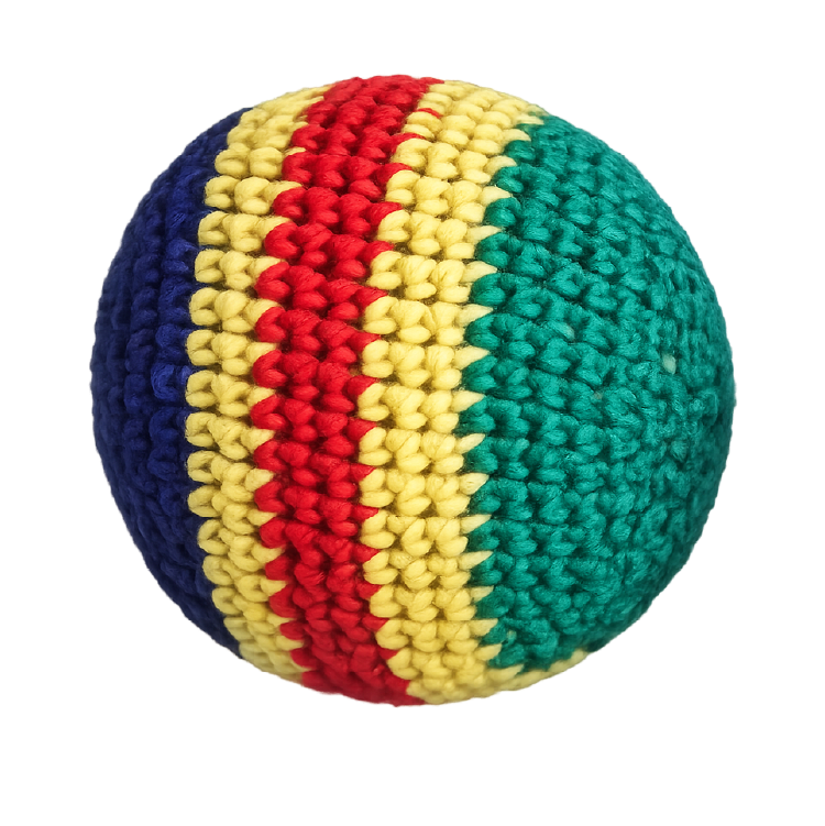 Extreme Retro Hand-Knitted Kick Pouch Footbag - 12/Display Novelty Brands