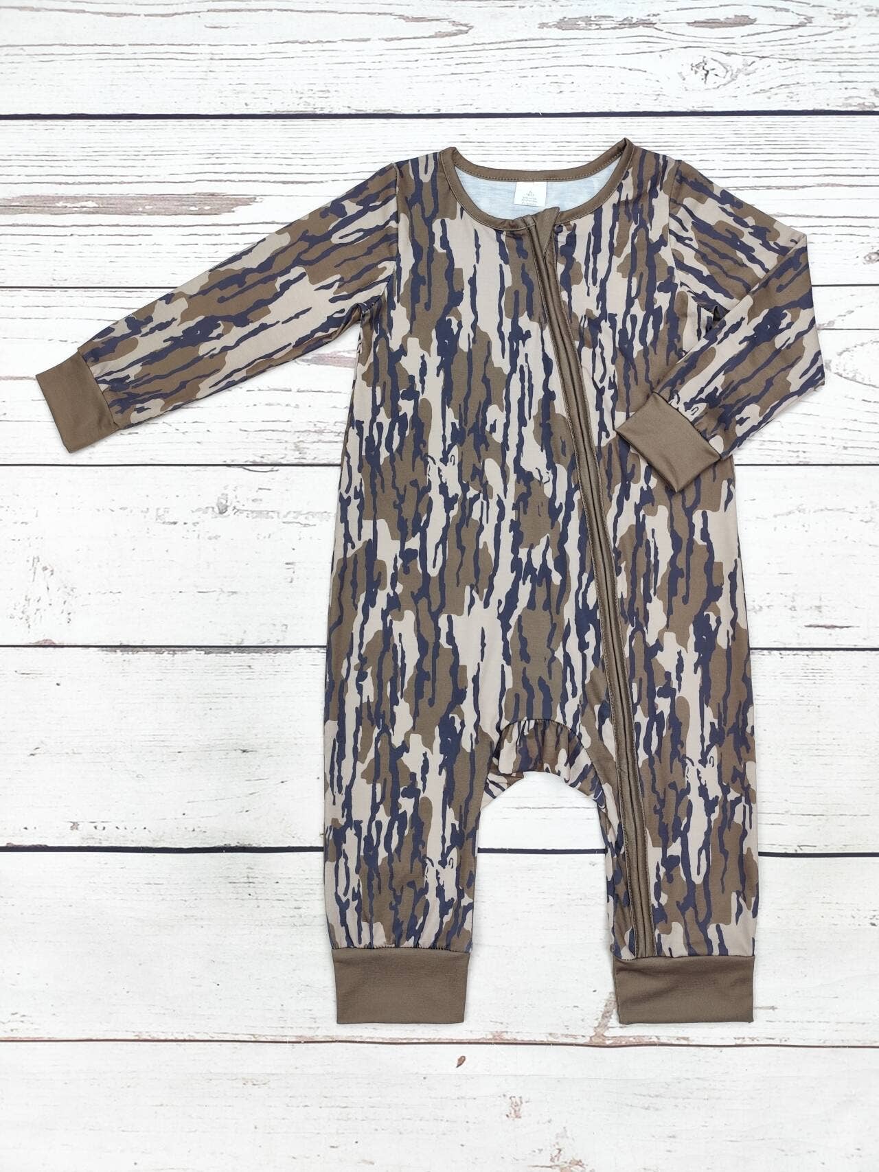 Baby Dark Camouflage Print  Zip Sleeper sassy kids palace
