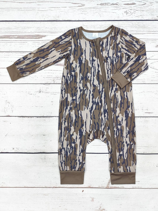 Baby Dark Camouflage Print  Zip Sleeper sassy kids palace