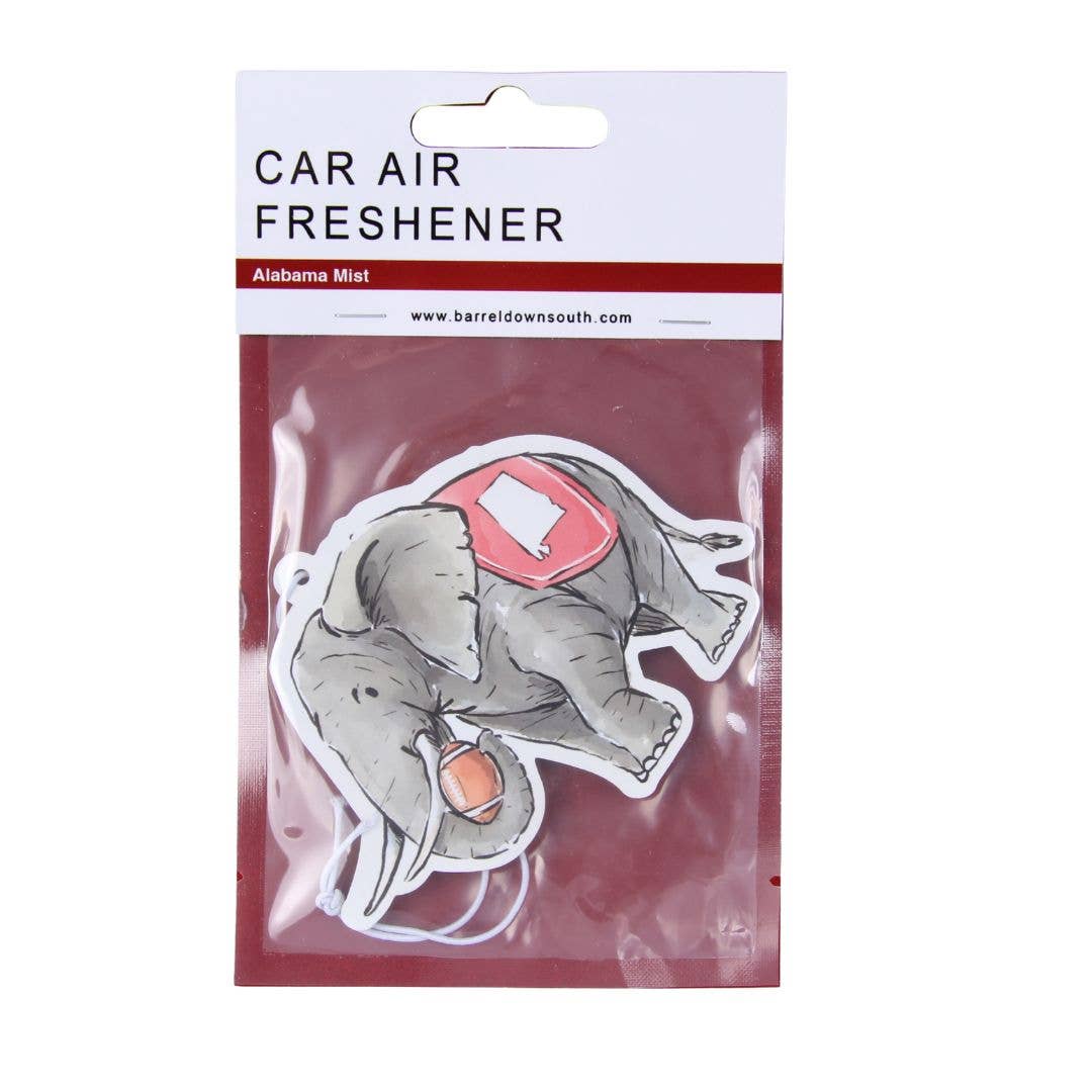 Elephant with Football Air Freshener Barrel Down South
