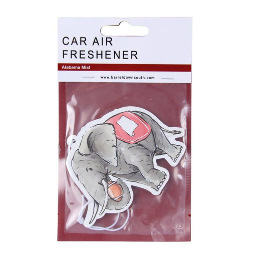 Elephant with Football Air Freshener Barrel Down South