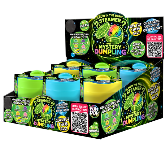 Glow-in-the-Dark Mystery Dumpling Squishy Toy - 12/Display Novelty Brands