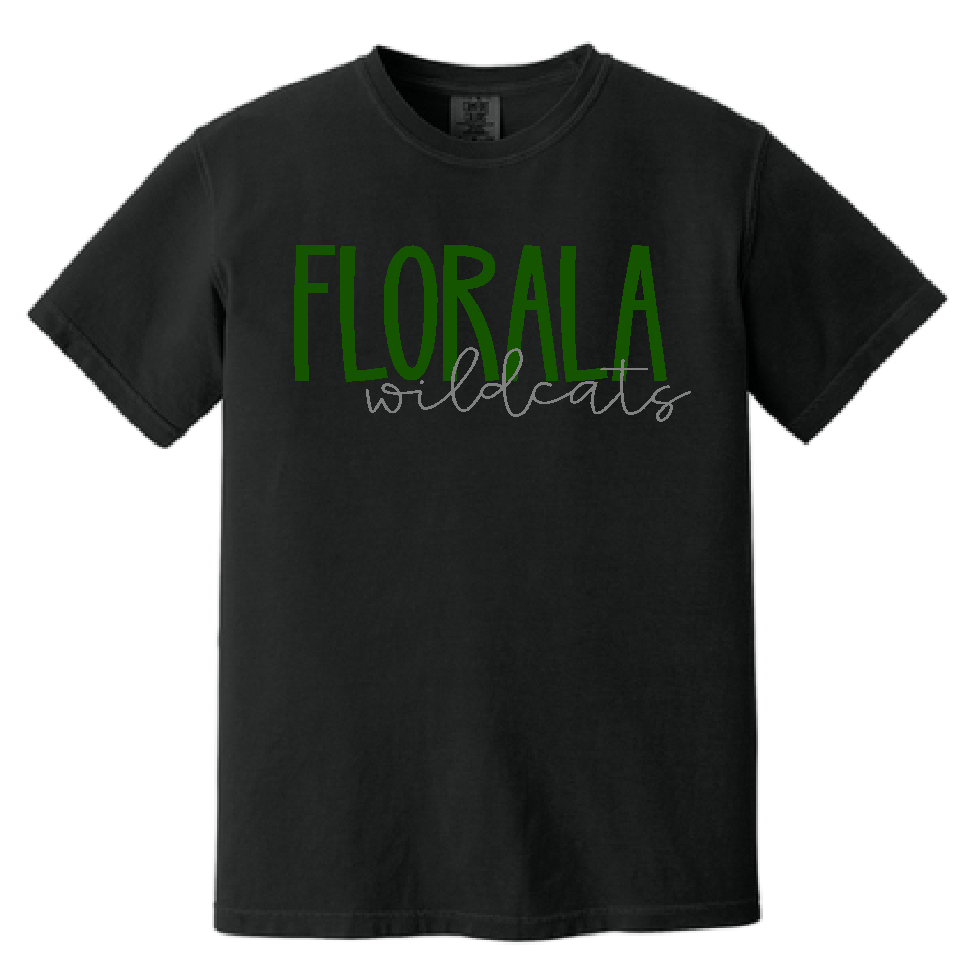 Florala Wildcats Comfort Colors tee - Black