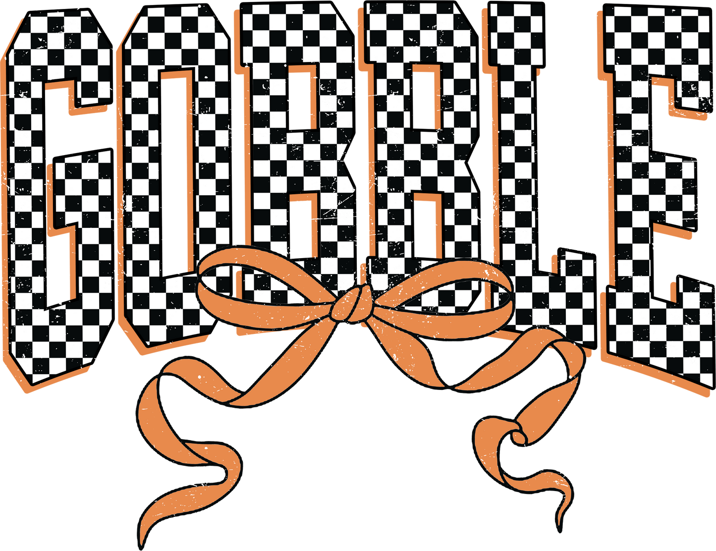 Checkered Gobble- Comfort Color 1717 Short Sleeve T-Shirt