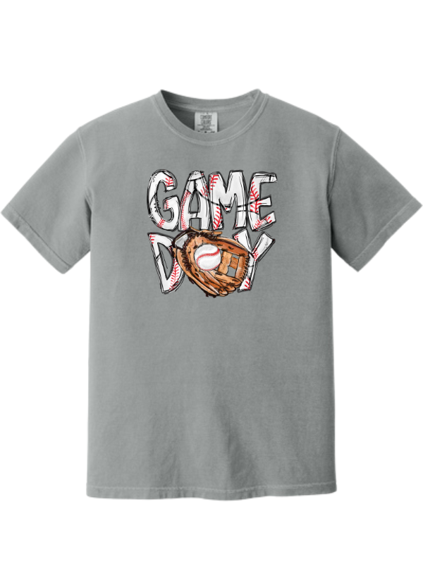 Game Day Baseball T-Shirt with Glove Comfort Colors