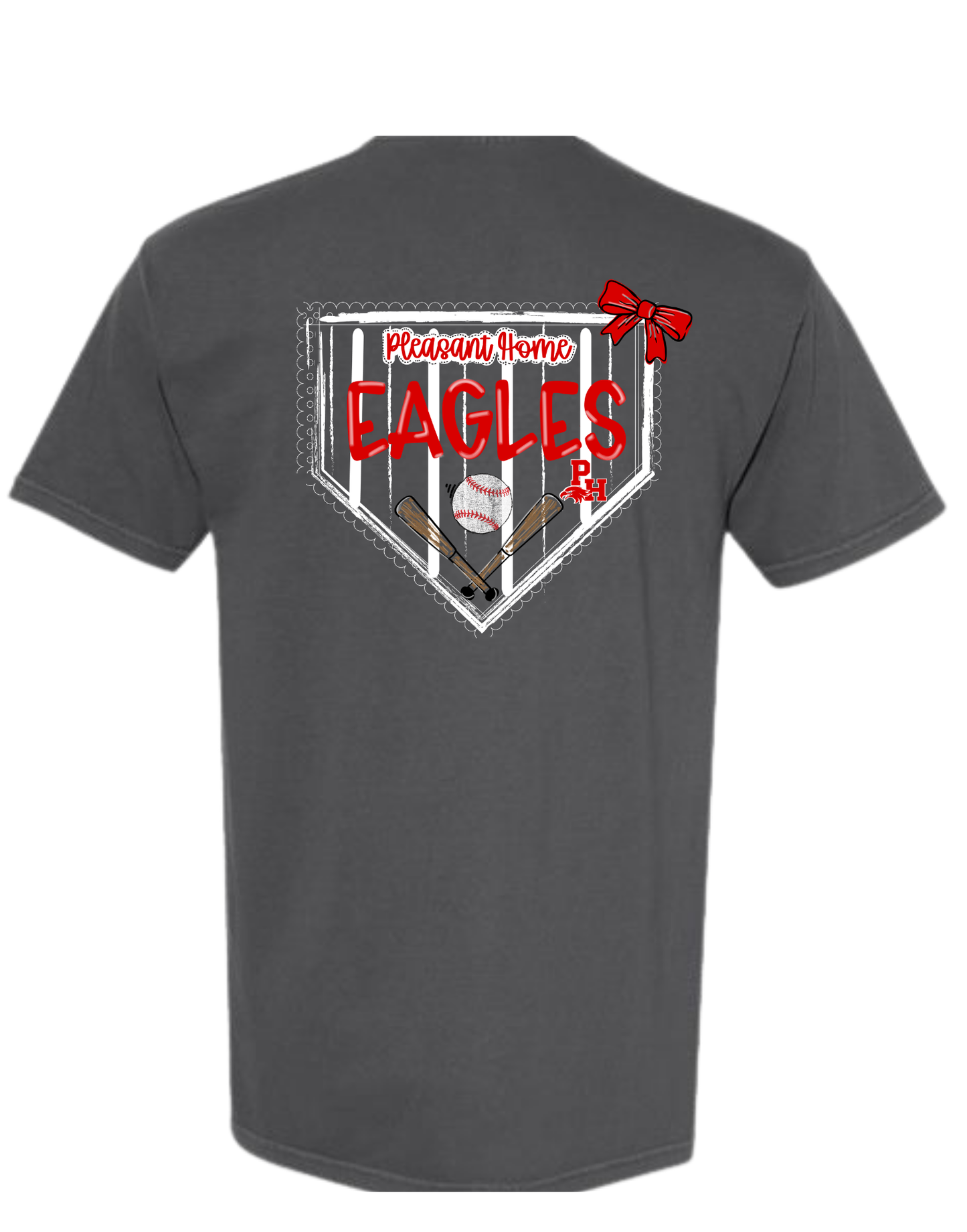 Pleasant Home Eagles Baseball Homeplate T-Shirt Gallery 334
