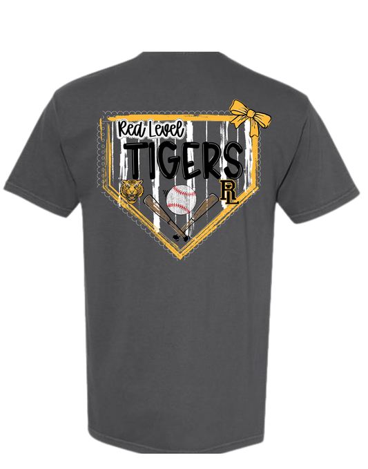 Red Level Tigers Baseball Homeplate T-Shirt Gallery 334