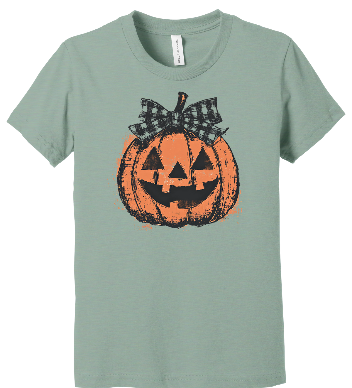 Youth Bow Jack-O'-Lantern - Short Sleeve T-Shirt Gallery 334