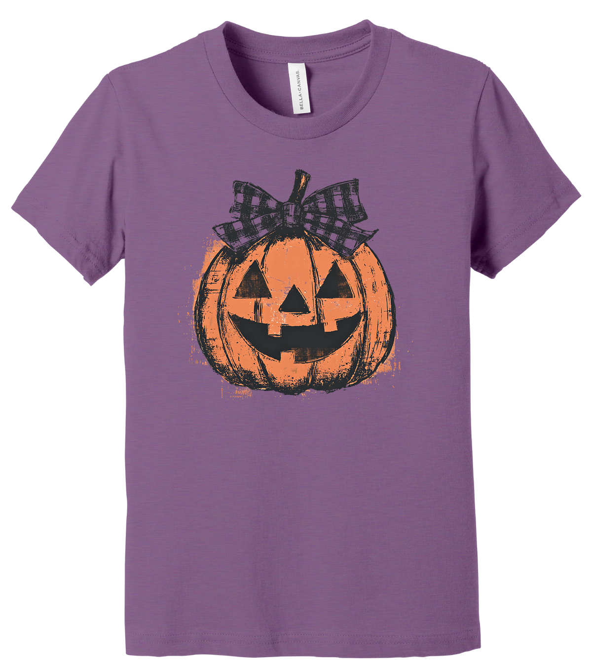Youth Bow Jack-O'-Lantern - Short Sleeve T-Shirt Gallery 334