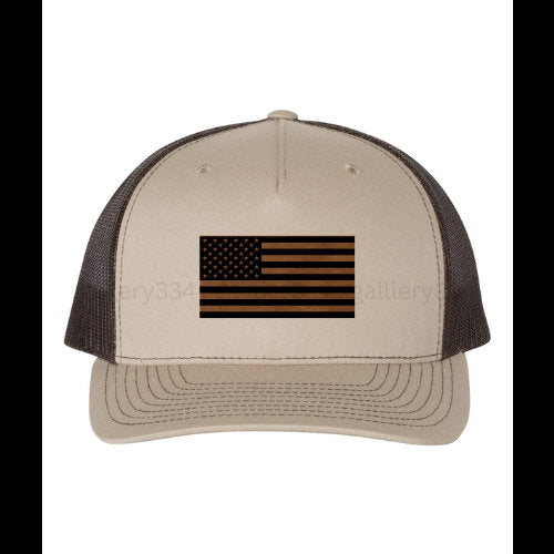 Father's Day Hat Dad Hat Gifts for Dad Leather Patch Hat - American Flag Gallery 334