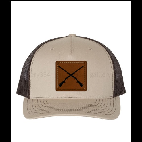 Father's Day Hat Dad Hat Gifts for Dad Leather Patch Hat - Guns Gallery 334