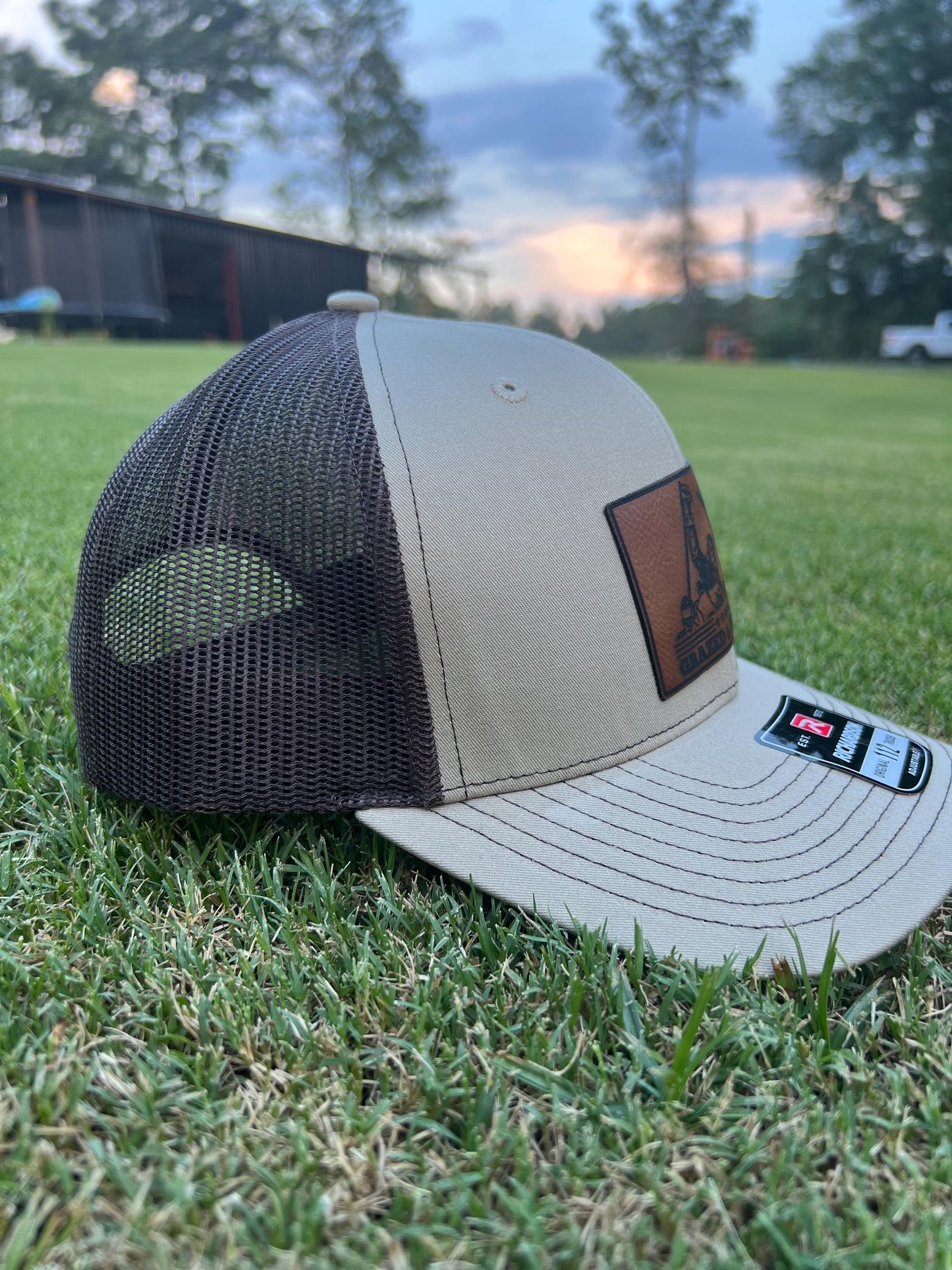 Trump Grazed and Unfazed Leather Patch Richardson 112 Hat Gallery 334