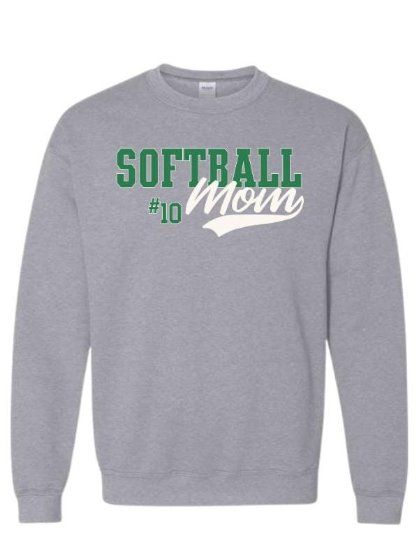 Custom Softball Mom Sweatshirt - Custom Team Colors and Number Gallery 334