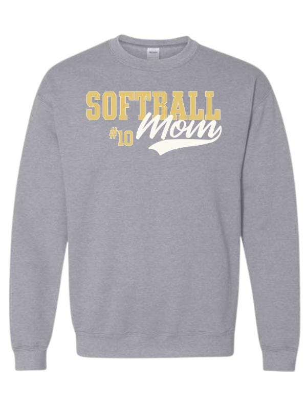 Custom Softball Mom Sweatshirt - Custom Team Colors and Number Gallery 334