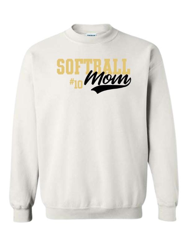 Custom Softball Mom Sweatshirt - Custom Team Colors and Number Gallery 334