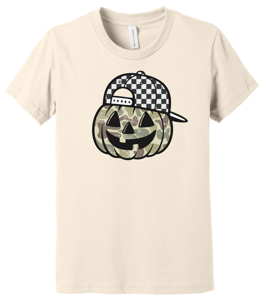 Youth Camo Jack-O'-Lantern - Short Sleeve T-Shirt Gallery 334