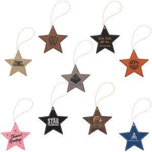 Customized Leatherette Star Ornament