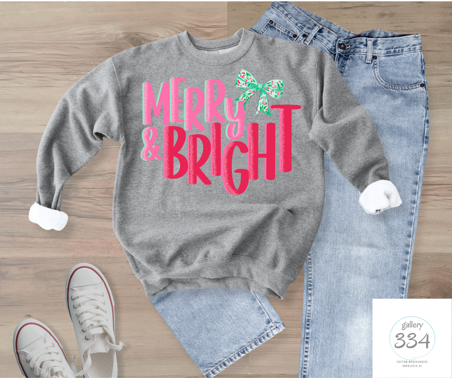 Merry & Bright Christmas Sweatshirt